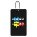 Different Not Less Autism Puzzle Pieces Luggage Card Suitcase Carry-On ID Tag