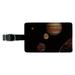 Planet Jupiter With Io Europa Ganymede and Callisto Moons Space Rectangle Leather Luggage Card Suitcase Carry-On ID Tag