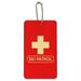Ski Patrol with Cross Wood Luggage Card Suitcase Carry-On ID Tag