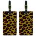 Leopard Animal Print Luggage Tags Suitcase Carry-On ID, Set of 2