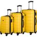 3-Piece Luggage Sets, Hardside Spinner Suitcase Luggage, Expandable with Wheels TSA Lock, Multiple Colors Available(Yellow)