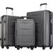 Expanable Spinner Wheel 3 Piece Luggage Set Abs Lightweight Suitcase With Tsa Lock