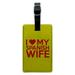 I Love My Spanish Wife Rectangle Leather Luggage Card Suitcase Carry-On ID Tag