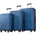 Carry on Luggage Sets of 3, SEGMART Spinner Expandable Hardside Suitcase with TSA Lock, Lightweight Luggage Dual Spinner Wheels Set: 20in 24in 28in, Heavyweight Suitcase for Traveling, Blue, S6623