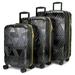 BADGLEY MISCHKA Contour 3 Piece Expandable Spinner Luggage Set (Black)