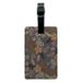 French Garden Flowers Rectangle Leather Luggage Card Suitcase Carry-On ID Tag