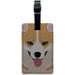 Pembroke Welsh Corgi Yellow Dog Pet Leather Luggage ID Tag Suitcase Carry-On