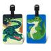 PUZZLED TAGGAGE! WILD GATOR AND CUTE GATOR LUGGAGE TAG 3.5X5 INCH