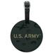 U.S. Army Parachutes Round Leather Luggage Card Suitcase Carry-On ID Tag