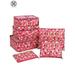 Luxtrada 6PCS Waterproof Clothes Storage Bags Packing Cube Travel Luggage Organizer Pouch (Pink Flower)