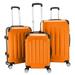 3-in-1 Portable ABS Trolley Case 20 Inch/24 Inch/28 Inch Dustproof Travel Trolley Suitcase Orange