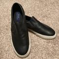 Polo By Ralph Lauren Shoes | Men’s Polo Ralph Lauren Black Leather Slip On Shoes | Color: Black/White | Size: 8.5