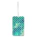 Accessory Avenue Blue Watercolor Grunge Lattice Pattern Large Hard Plastic Double Sided Luggage Identifier Tag