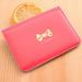 RETAP Cute Bow Credit Card Holder Women Girls PU Leather Business Cards ID Card Passport Card Wallet Bag