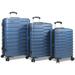 Dejuno Cortex Lightweight 3-Piece Hardside Spinner Luggage Set - Blue