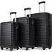 MEROTABLE Luggage Expandable Suitcase 3 Piece Set with TSA Lock Spinner 20in24in28inï¼Œwith 4 Silent 360-Degree Rotating Wheels,3-Step Telescoping Handle