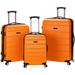 Rockland Melbourne Hardside Expandable Spinner Wheel Luggage, Orange, 3-Piece Set (20/24/28)