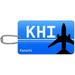 Karachi Pakistan Quaid-E-Azam International (KHI) Airport Code ID Tag Luggage Card for Suitcase or Carry-On