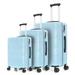 Hazel Tech Luggage 3pc Set abs+pc Luggage Hardside Suitcase Light Weight WITH EXPANDABLE