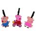 Set of 3 - Super Cute Kawaii Cartoon Silicone Travel Luggage ID Tag for Bags (Peppa Pig)