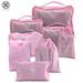 Luxtrada Waterproof Travel Clothes Storage Bags Packing Cube Luggage Organizer Pouch (Pink)