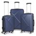 3-Piece Spinner Luggage Set Hardside (20" 24" 28") Slate Blue