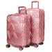 BADGLEY MISCHKA Contour 2 Piece Expandable Spinner Luggage Set (Rose Gold, 20/24)