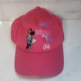 Disney Accessories | Disney Minnie Mouse Being This Adorable Is A Fulltime Job Pink Hat Baseball Cap | Color: Pink | Size: Os