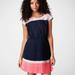 American Eagle Outfitters Dresses | American Eagle Pleated Color Block Pink Mini Dress | Color: Blue/Pink | Size: M