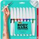Bic BodyMark Temporary Tattoo Marker with Fine Tip, Precision Series, Assorted Colors, Pack of 8 Markers + 3 Stencils MTBFP81-AST 6 UK