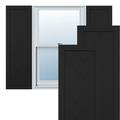 Ekena Millwork True Fit PVC Single Panel Herringbone Modern Style Fixed Mount Shutters in Black | 33 H x 15 W x 1 D in | Wayfair TFP001HB15X033BL