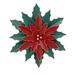 Northlight Seasonal Metal Poinsettia Christmas Wall Hanging Metal in Red/Green | 14.5 H x 16.25 W x 2.25 D in | Wayfair NORTHLIGHT FH93188