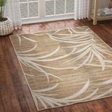 White 48 x 0.16 in Area Rug - Bay Isle Home™ Spathariko Floral Beige Indoor/Outdoor Area Rug Polypropylene | 48 W x 0.16 D in | Wayfair