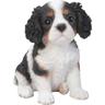 Vivid Arts - Chiot king charles assis en résine 15 cm