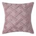 Everly Quinn Emboridered Square Faux Fur Pillow Cover & Insert Polyester/Polyfill/Faux Fur in Pink | 18 H x 18 W x 5 D in | Wayfair