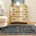 Blue/Navy 94 x 0.33 in Area Rug - Langley Street® Alkire Floral Navy Blue Area Rug Polypropylene | 94 W x 0.33 D in | Wayfair