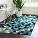 Blue/Brown 94 x 0.33 in Area Rug - Wade Logan® Analiese Geometric Power Loom Blue/Brown/Cream Area Rug Polypropylene | 94 W x 0.33 D in | Wayfair