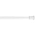 Canora Grey Ardita Smart Rods Adjustable Single Curtain Tension Rod, Brushed Nickel Metal in White | 3.5 H x 66 W x 1.5 D in | Wayfair