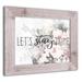 Rosdorf Park Let's Stay Home Blush Framed Print Plastic/Acrylic in Black/Gray/Pink | 11 H x 14 W x 0.75 D in | Wayfair