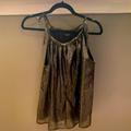 Madewell Tops | Madewell Party Top In A Shimmery Gold And Black Stripe Print - Size 2 | Color: Black/Gold | Size: 2