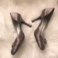 Nine West Shoes | Beautiful Satin Dressy Pump | Color: Gray | Size: 7