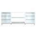 "Brighton 60"" TV Stand with Glass Shelves and Media Wire Management in White - Manhattan Comfort TVFP4-WH"