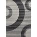 "MDA Home Glamour Gray/Black Geometric Polypropylene Area Rug - 3'9"" x 5'9"" - MDA Rugs GM4446"