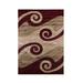 "MDA Home Orelsi Brown/Burgundy Contemporary Polypropylene Area Rug - 2'1"" x 3'3"" - MDA Rugs OR4623"