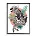 Stupell Industries Fashion Bow Zebra Funky Safari Animal Tropical Palms Black Framed Giclee Texturized Art By Ziwei Li in Brown/Green | Wayfair