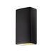 Orren Ellis Ambiance - Really Big Rectangle - Open Top & Bottom Wall Sconce - Carbon Matte - Dedicated LED in Black | Wayfair