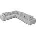 Brown Sectional - Modloft 162" Wide Modular Sofa & Chaise Polyester | 34 H x 162 W x 126 D in | Wayfair MD821-SET09-6PC-GRS