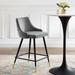 Adorn Performance Velvet Bar Stool by Modway Wood/Upholstered/Velvet in Gray | Counter Stool (25.5" Seat Height) | Wayfair EEI-3908-GRY