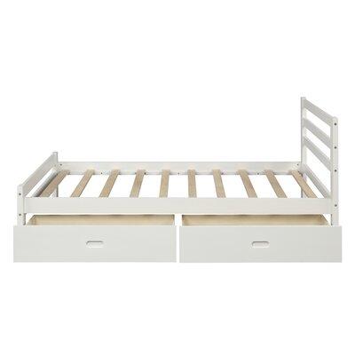 Red Barrel Studio Wood Platform Bed, Wayfair White Bed Frame With Storage