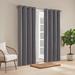 Waverly Hampton Solid Room Darkening Grommet Single Curtain Panel Polyester in Gray | 108 H in | Wayfair 22716801407